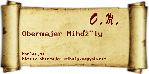 Obermajer Mihály névjegykártya
