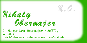 mihaly obermajer business card